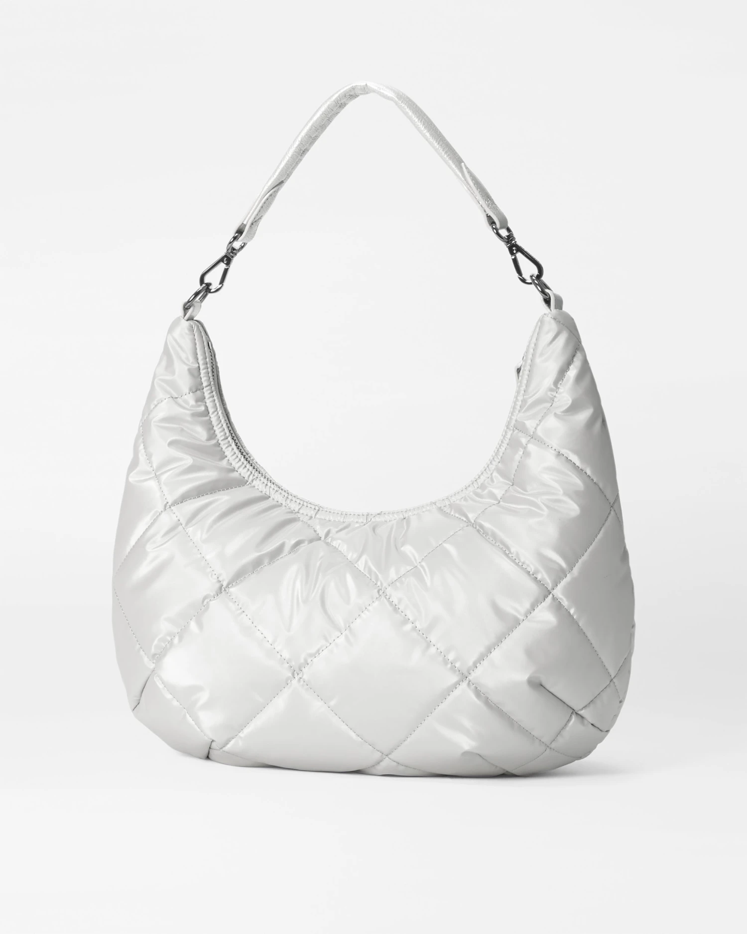 Oyster Metallic Madison Shoulder Bag - Image 3