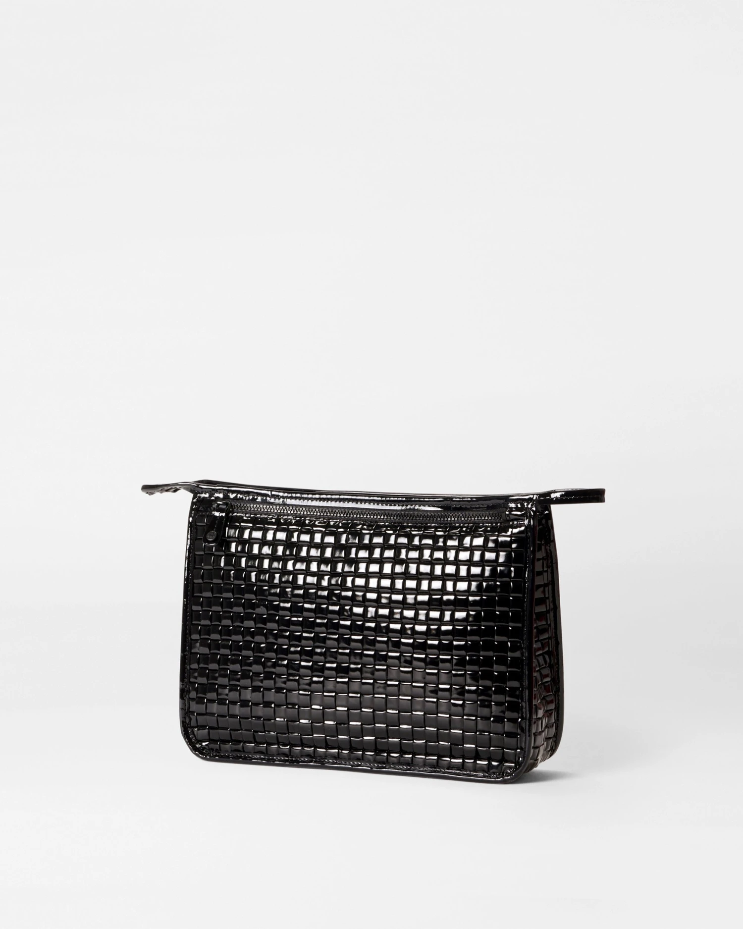 Black Lacquer Woven Clutch - Image 3