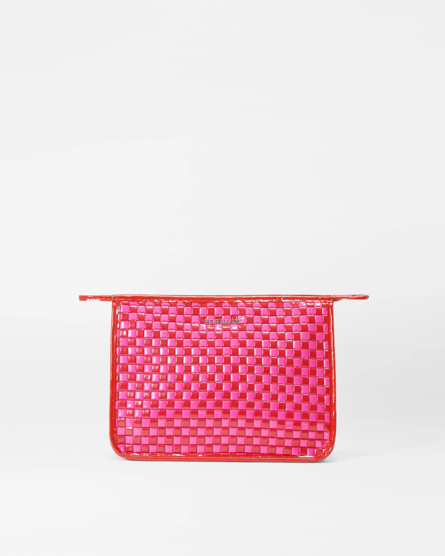 Candy Lacquer Woven Clutch