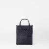 Black Micro Woven Box Tote