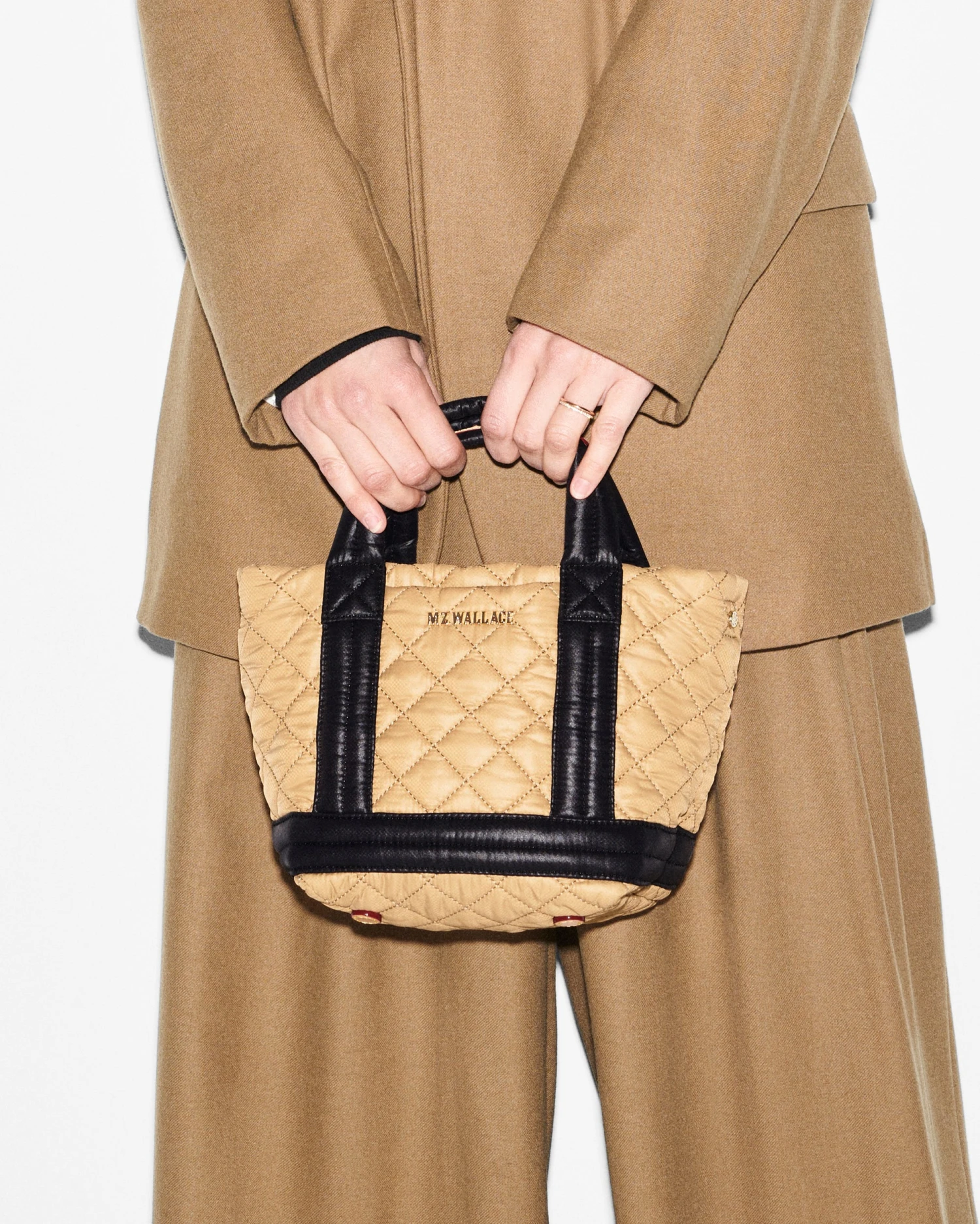 Camel & Black Mini Empire Tote - Image 2