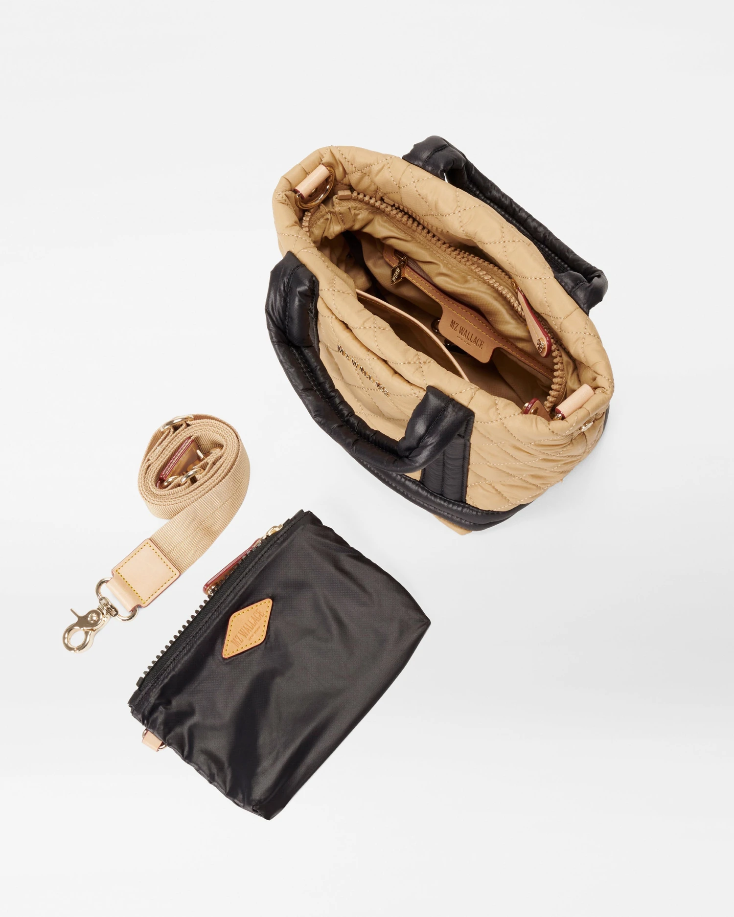 Camel & Black Mini Empire Tote - Image 4